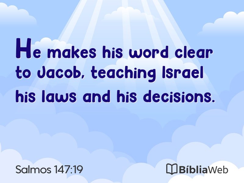 Salmos 147:19 em imagem para compartilhar