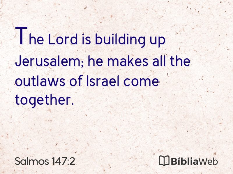 Salmos 147:2 em imagem para compartilhar