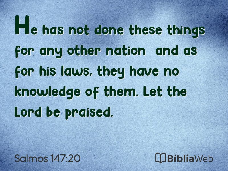 Salmos 147:20 em imagem para compartilhar
