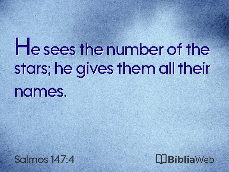 Salmos 147:4 em imagem para compartilhar