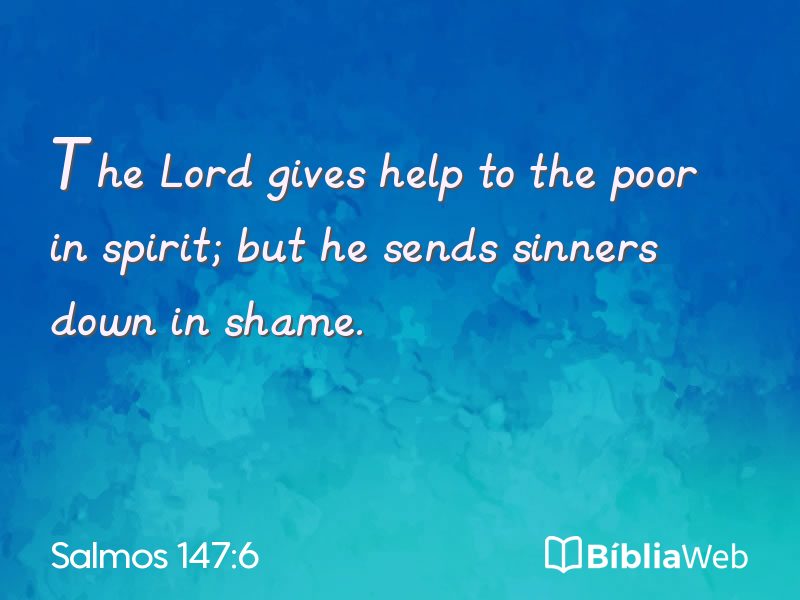 Salmos 147:6 em imagem para compartilhar