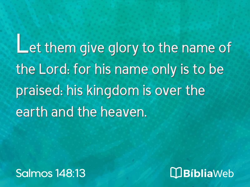 Salmos 148:13 em imagem para compartilhar