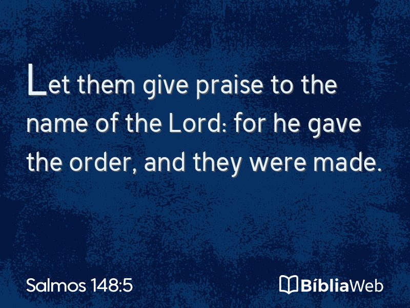 Salmos 148:5 em imagem para compartilhar