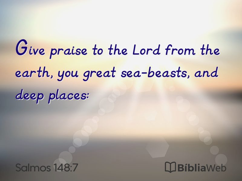 Salmos 148:7 em imagem para compartilhar