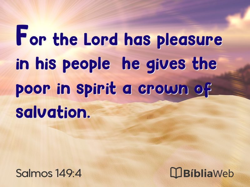 Salmos 149:4 em imagem para compartilhar