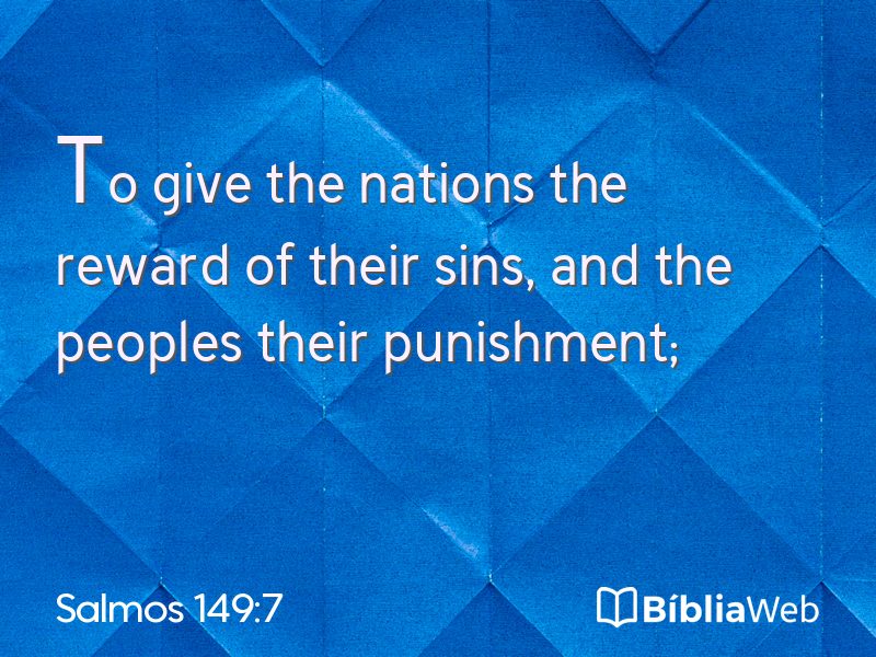 Salmos 149:7 em imagem para compartilhar