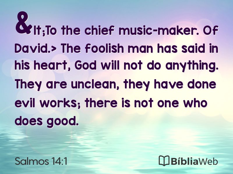 Salmos 14:1 em imagem para compartilhar