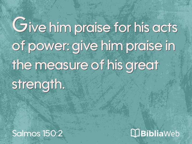 Salmos 150:2 em imagem para compartilhar