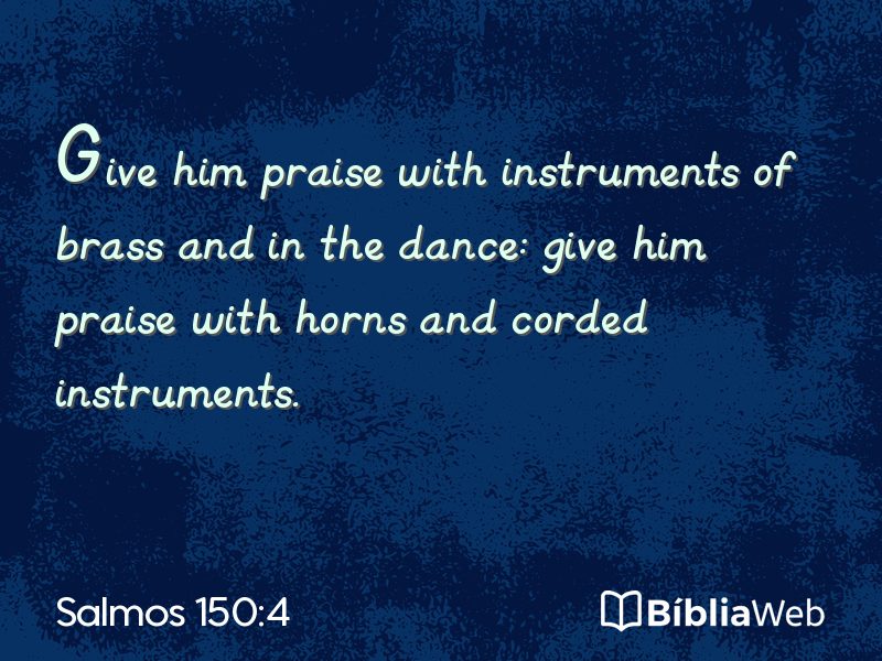 Salmos 150:4 em imagem para compartilhar