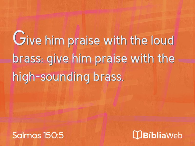 Salmos 150:5 em imagem para compartilhar