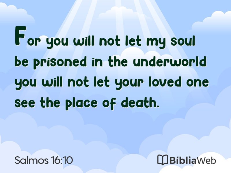 Salmos 16:10 em imagem para compartilhar