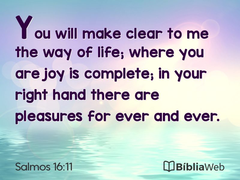 Salmos 16:11 em imagem para compartilhar