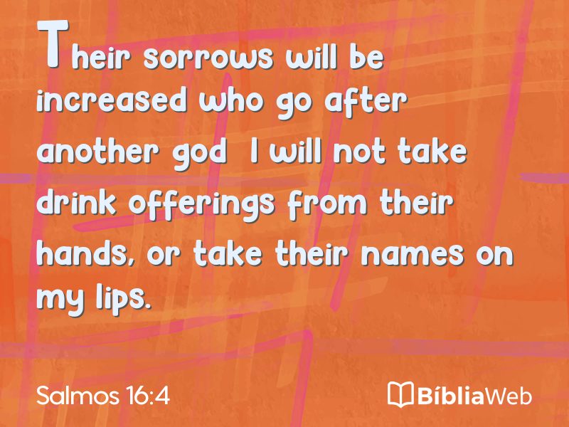 Salmos 16:4 em imagem para compartilhar