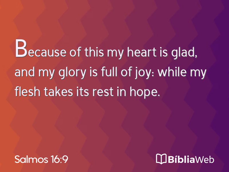 Salmos 16:9 em imagem para compartilhar