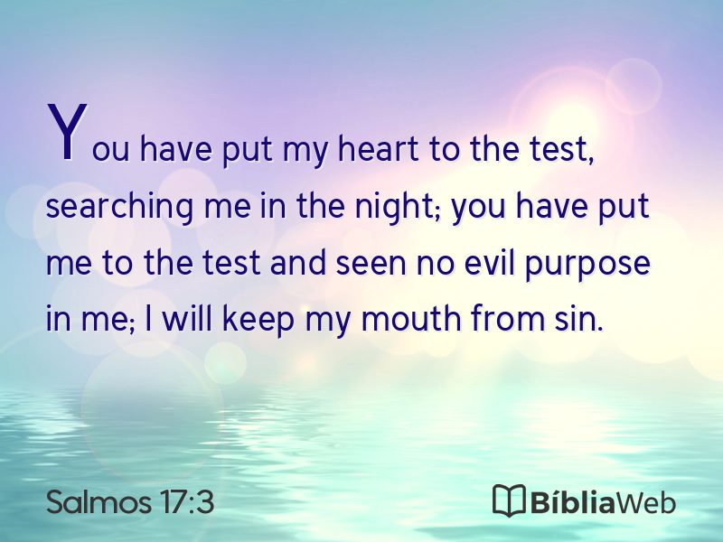 Salmos 17:3 em imagem para compartilhar