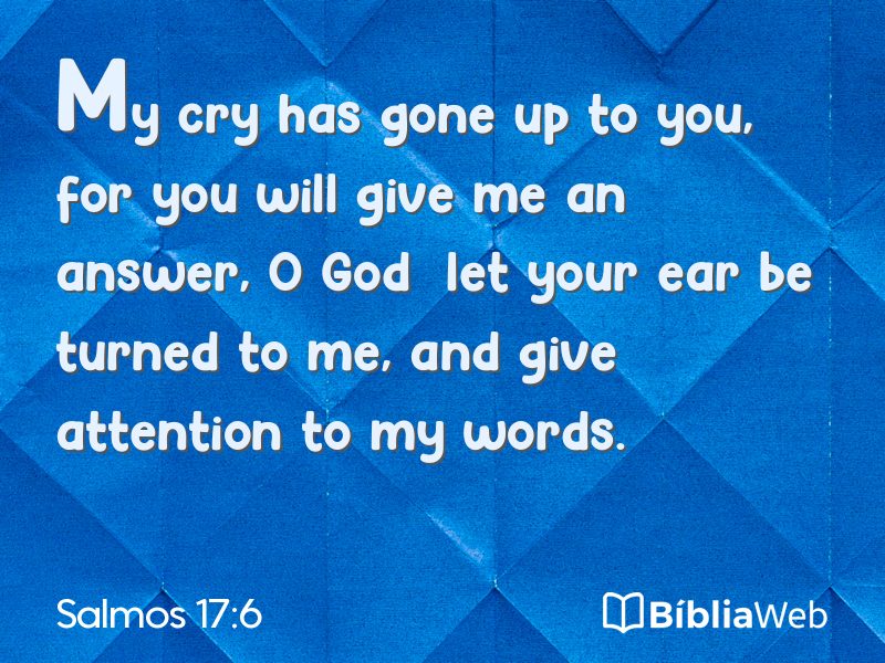 Salmos 17:6 em imagem para compartilhar