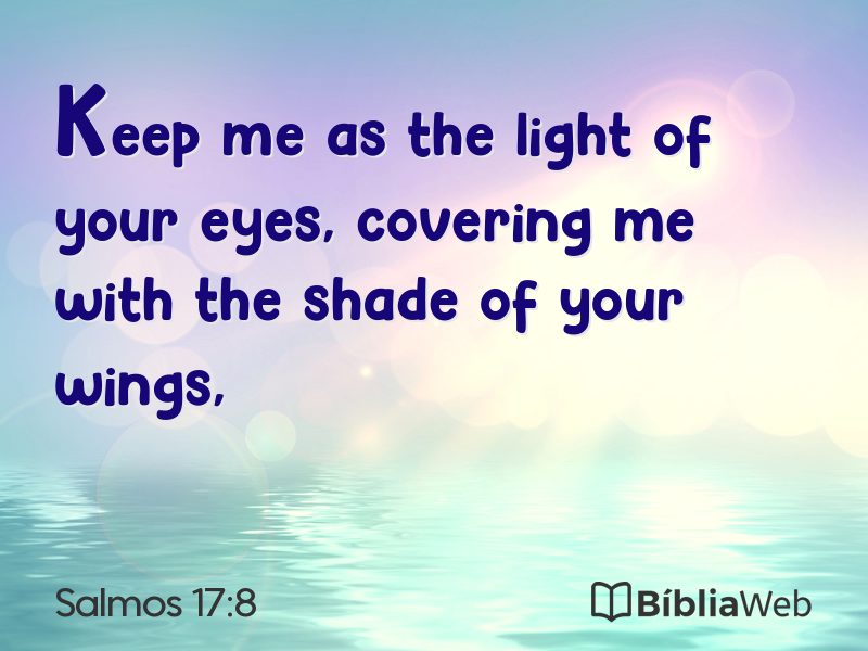 Salmos 17:8 em imagem para compartilhar