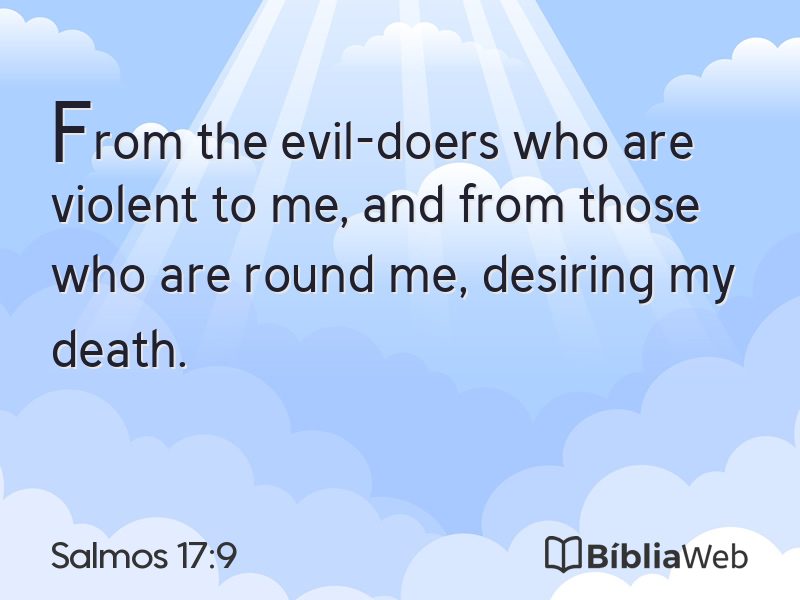 Salmos 17:9 em imagem para compartilhar