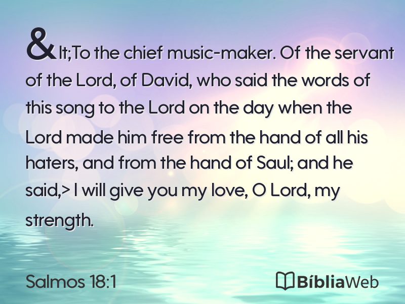 Salmos 18:1 em imagem para compartilhar