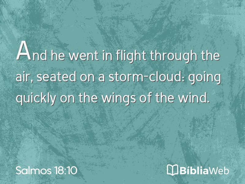 Salmos 18:10 em imagem para compartilhar
