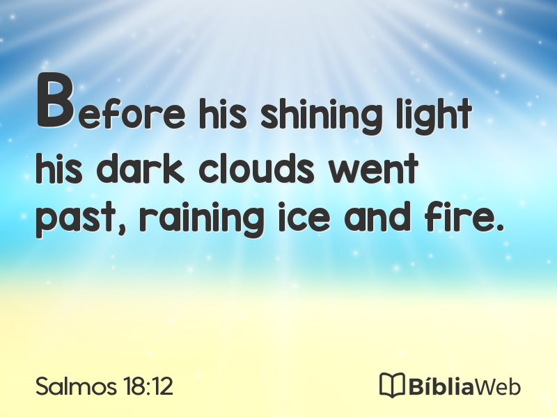 Salmos 18:12 em imagem para compartilhar