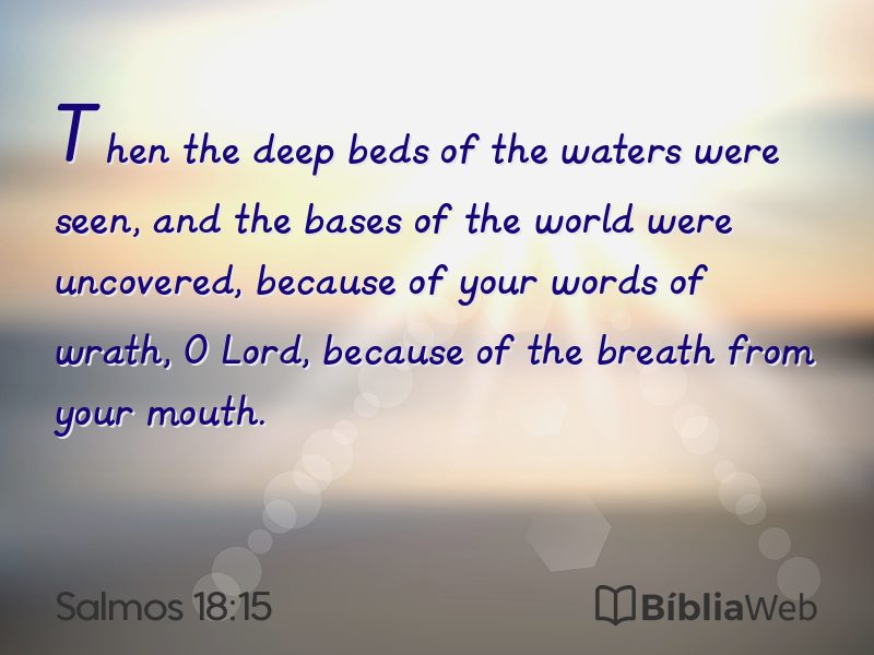 Salmos 18:15 em imagem para compartilhar