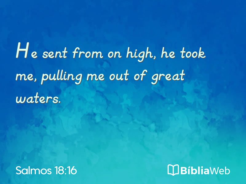 Salmos 18:16 em imagem para compartilhar