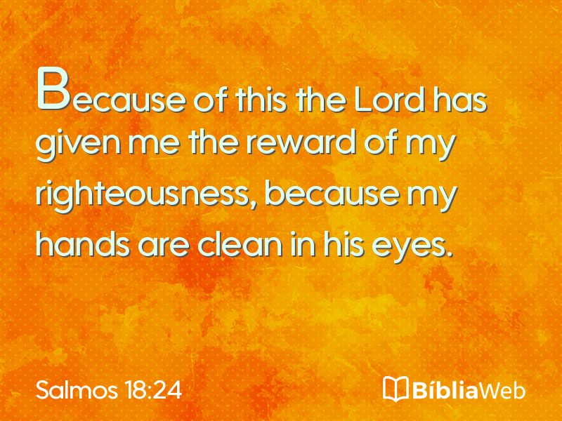 Salmos 18:24 em imagem para compartilhar