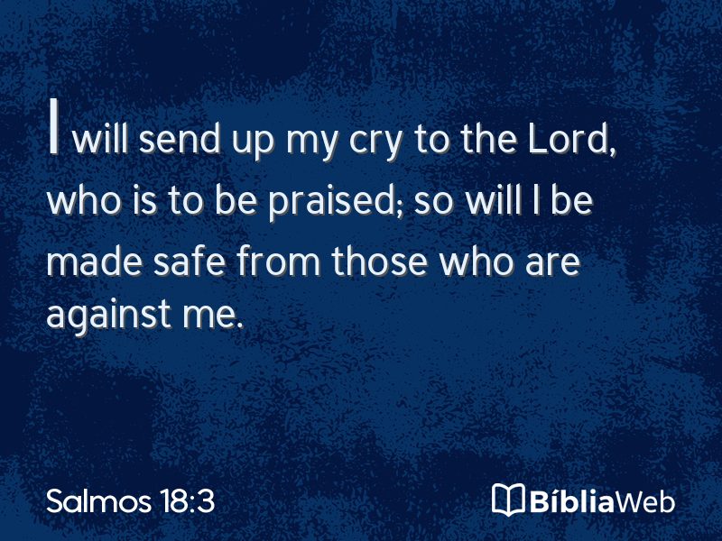 Salmos 18:3 em imagem para compartilhar