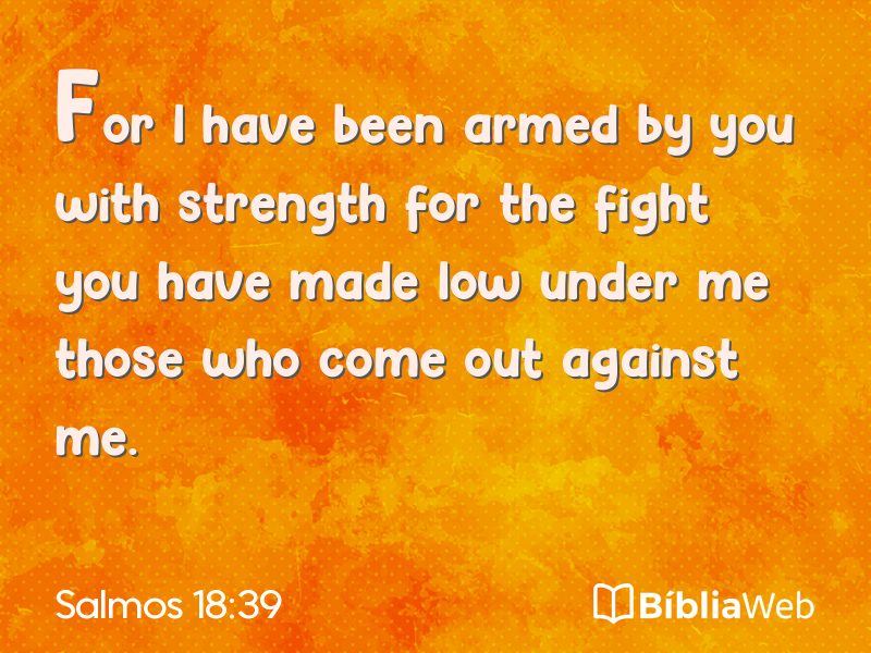 Salmos 18:39 em imagem para compartilhar