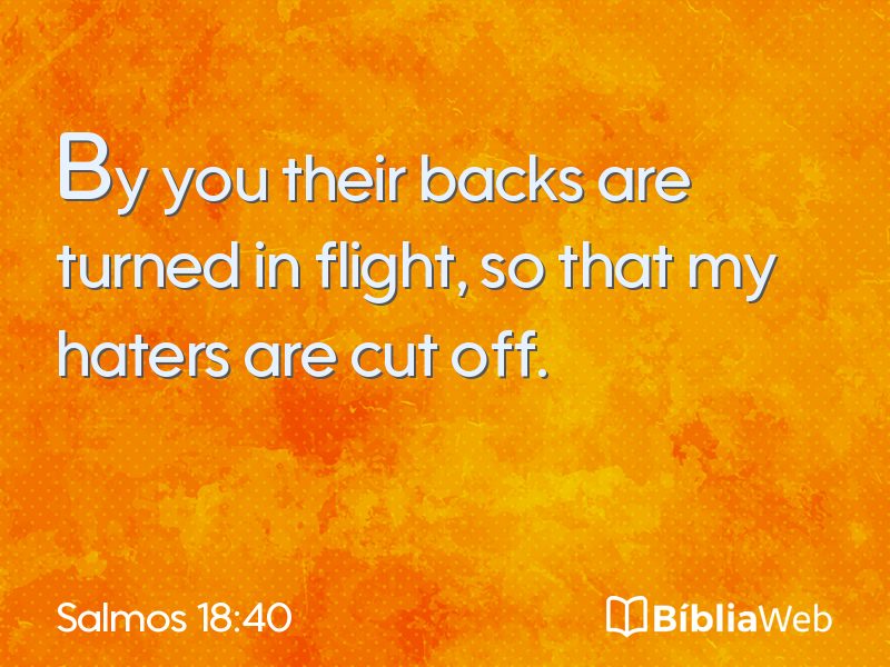 Salmos 18:40 em imagem para compartilhar