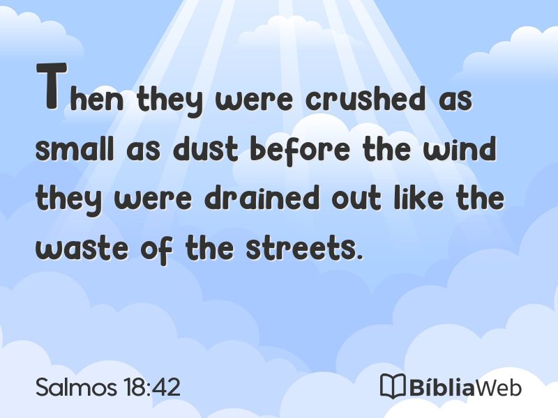 Salmos 18:42 em imagem para compartilhar