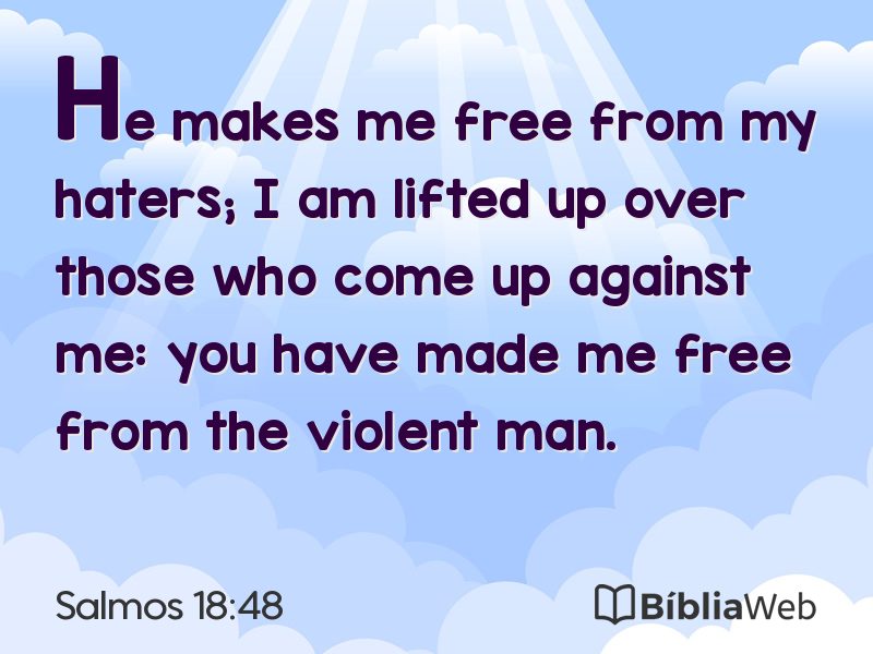 Salmos 18:48 em imagem para compartilhar