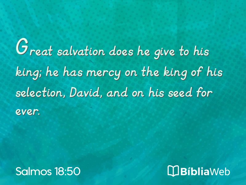 Salmos 18:50 em imagem para compartilhar