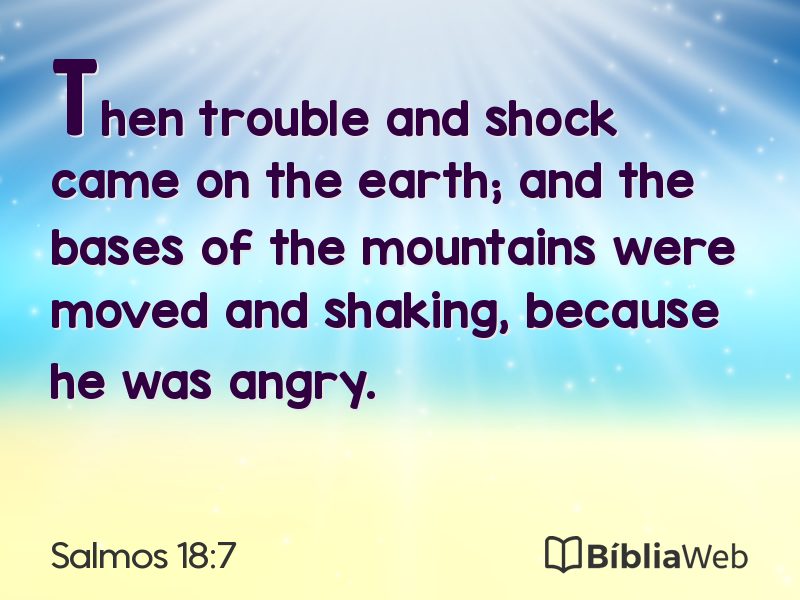 Salmos 18:7 em imagem para compartilhar