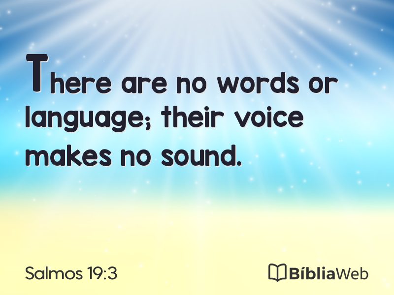 Salmos 19:3 em imagem para compartilhar