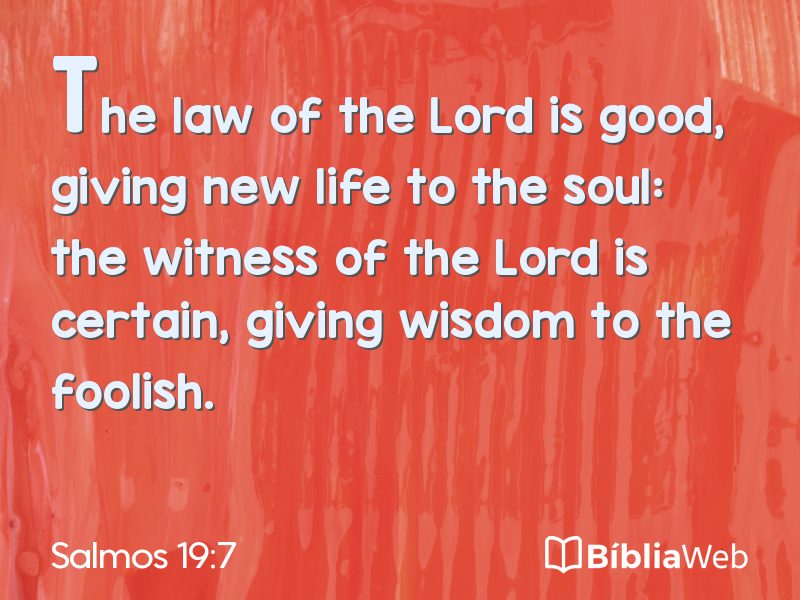 Salmos 19:7 em imagem para compartilhar
