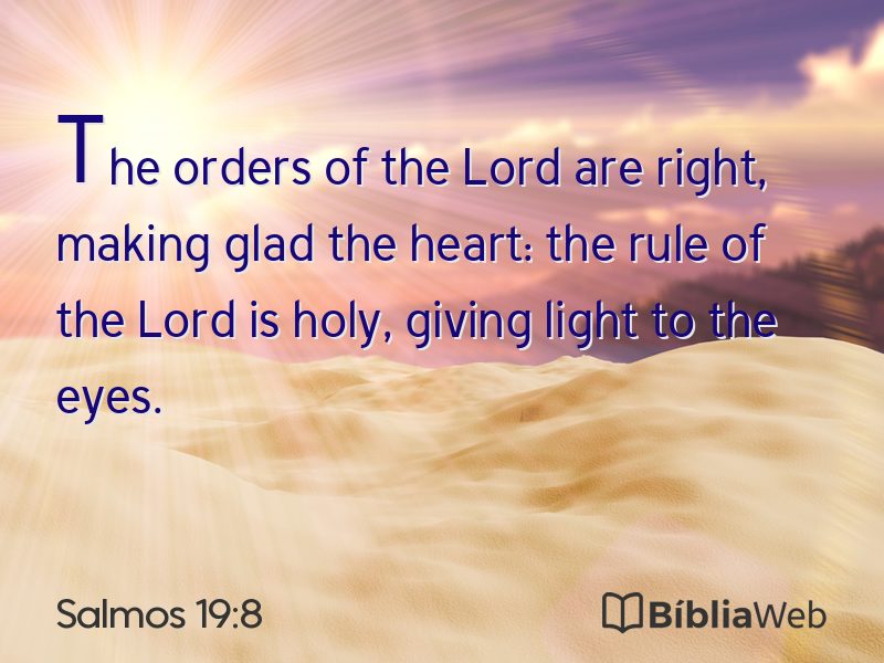 Salmos 19:8 em imagem para compartilhar