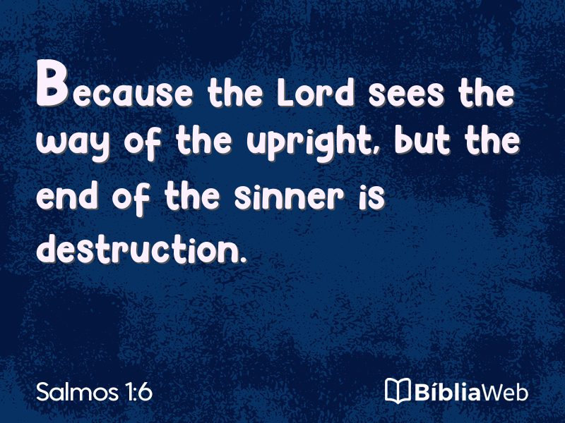 Salmos 1:6 em imagem para compartilhar