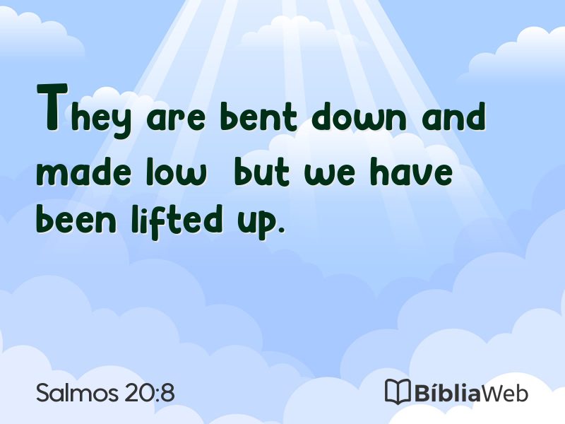 Salmos 20:8 em imagem para compartilhar
