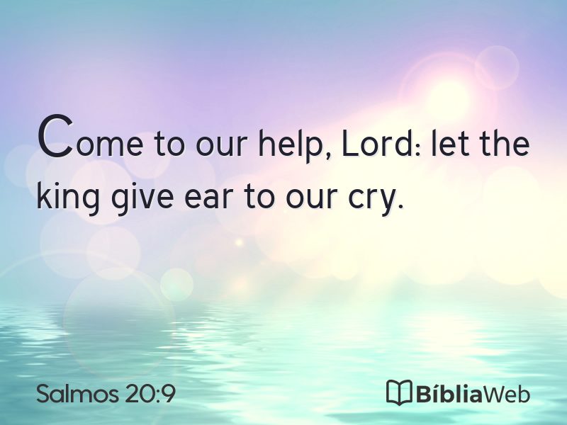 Salmos 20:9 em imagem para compartilhar