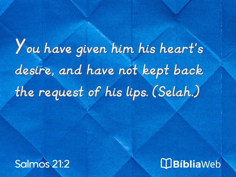 Salmos 21:2 em imagem para compartilhar