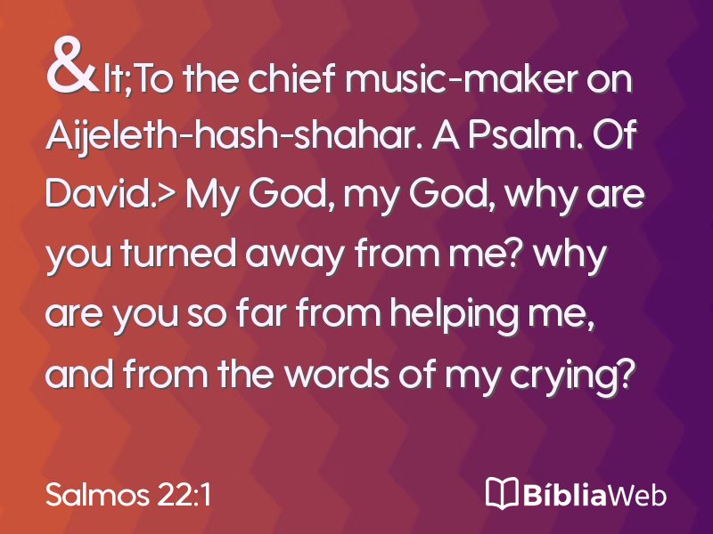 Salmos 22:1 em imagem para compartilhar