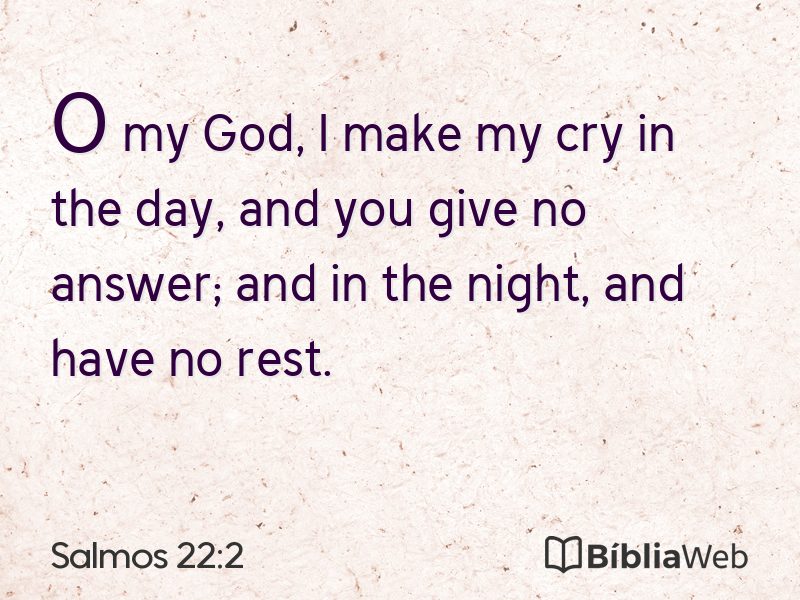 Salmos 22:2 em imagem para compartilhar