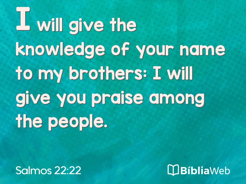 Salmos 22:22 em imagem para compartilhar