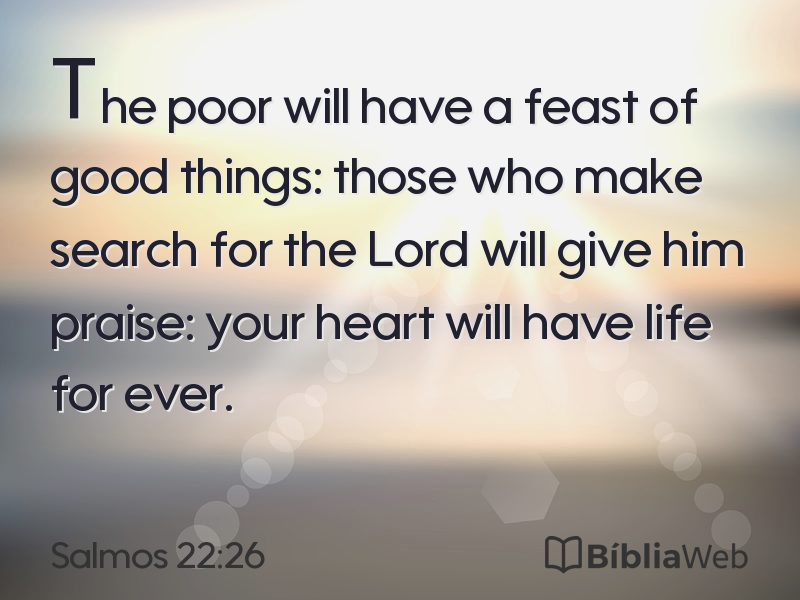 Salmos 22:26 em imagem para compartilhar