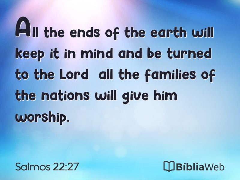 Salmos 22:27 em imagem para compartilhar