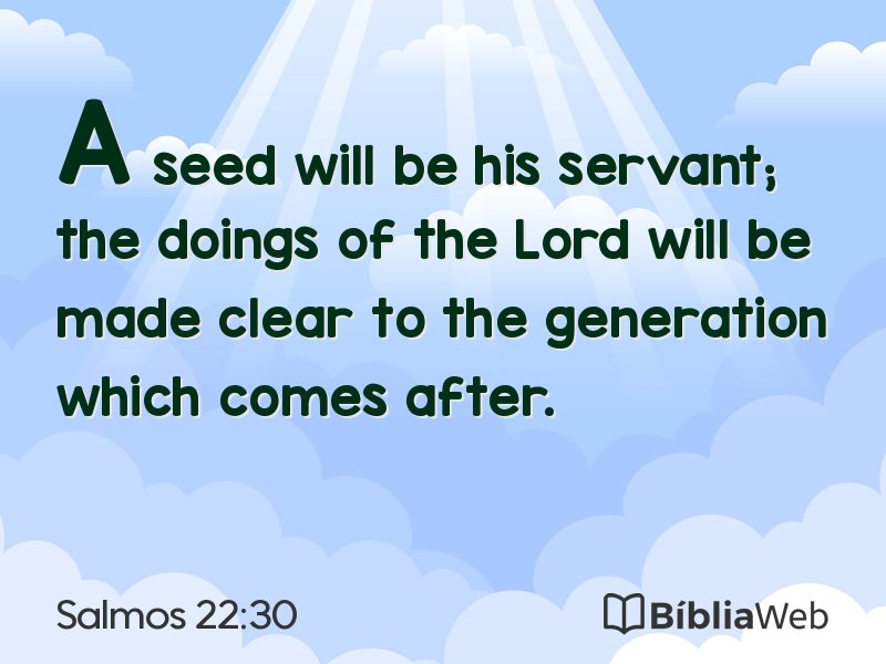 Salmos 22:30 em imagem para compartilhar
