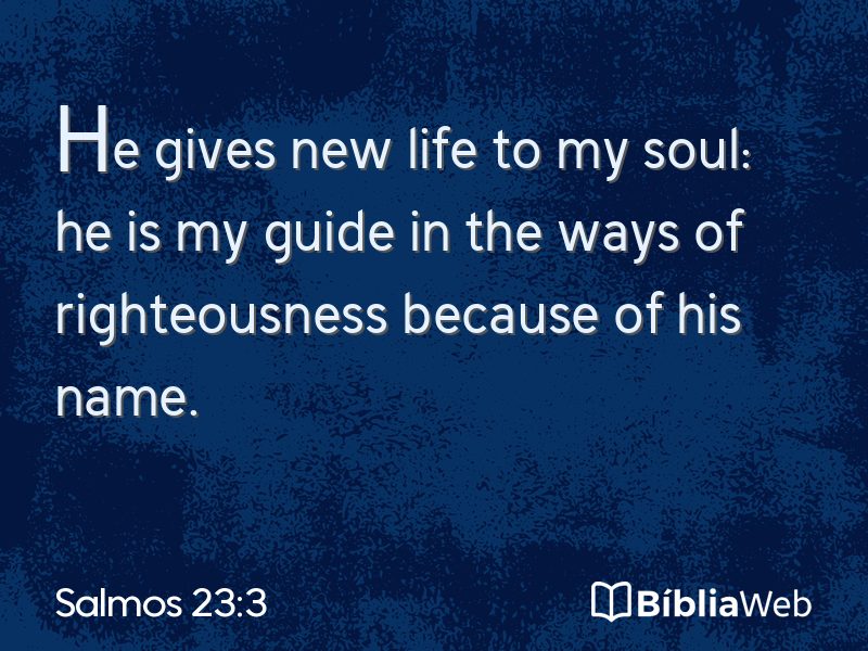 Salmos 23:3 em imagem para compartilhar