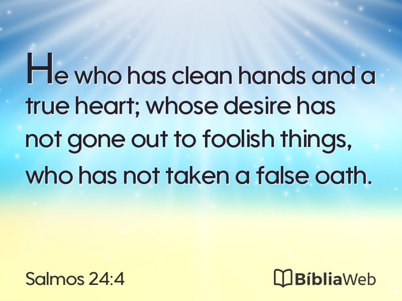 Salmos 24:4 em imagem para compartilhar